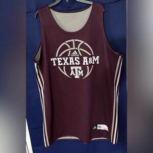 Mens Adidas Texas A&M  reversible basketball jersey size XL